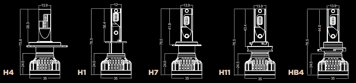 AL-01 H7 6000K LED - Зображення 9