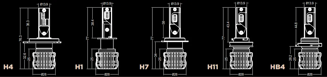 AL-02P H7 6000K LED - Зображення 18