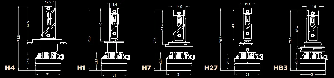 AL-03 H7 5000K LED - Зображення 8