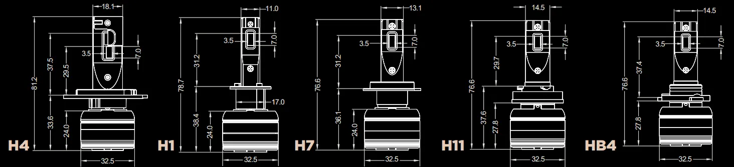 AL-07 H7 6000K LED - Зображення 6