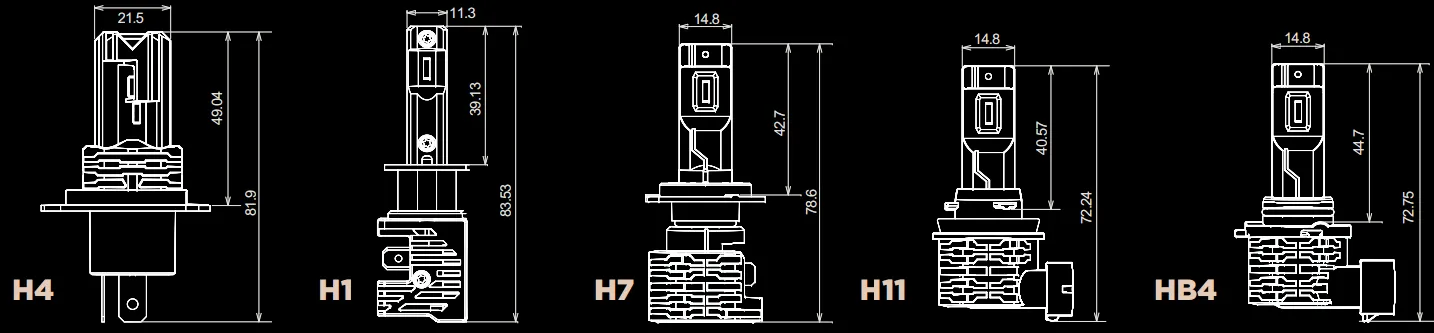 PA-01P H7 5000K LED - Зображення 8