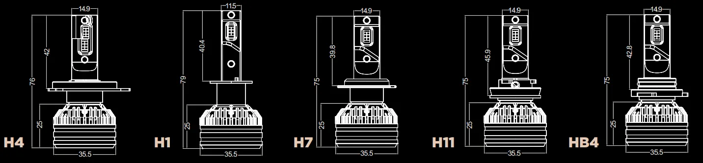 AL-08 H7 6000K LED - Зображення 23